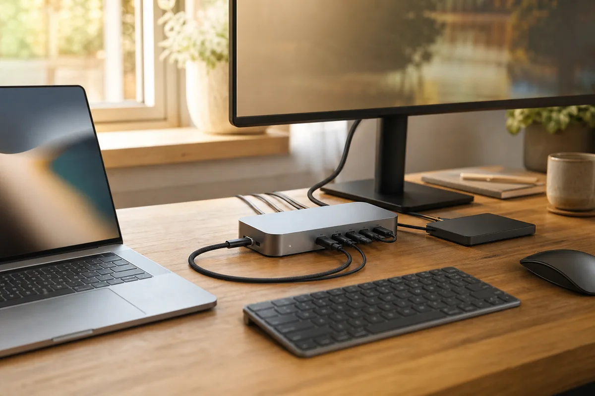 USB-C-Dockingstation: ein Kabel für den ganzen Schreibtisch